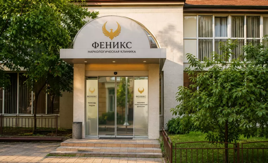 Вход в наркологическую клинику «Феникс» в Невьянске